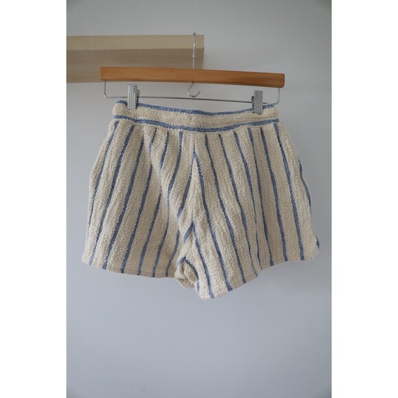 NWT Faherty Womens XS Azure Cream Stripe Pacifica Terry Shorts Boho Beach Lounge - Picture 3 of 7